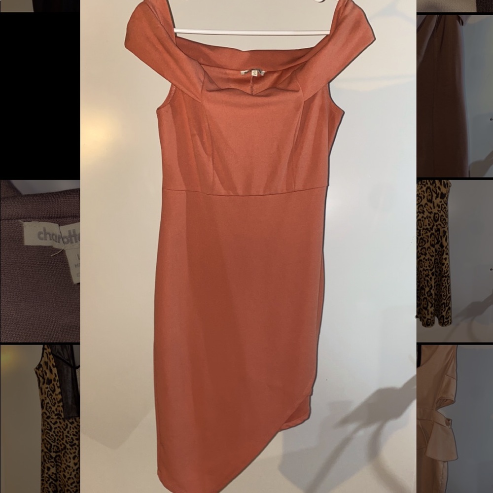 Off The Shoulder Light Coral Dress